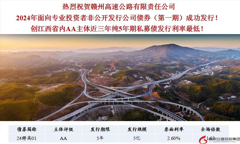 喜報(bào)！贛州交控集團(tuán)接連在資本市場(chǎng)發(fā)行債券成功！